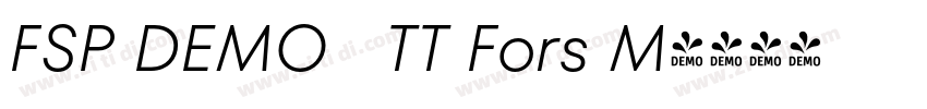 FSP DEMO   TT Fors M字体转换